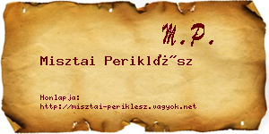 Misztai Periklész névjegykártya